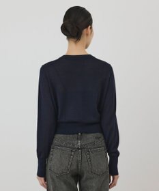GRACE CONTINENTAL バイカラーウールニットカーディガン