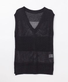 GRACE CONTINENTAL ラメメッシュニットトップ