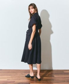 GRACE CONTINENTAL リネンタッチミリタリードレス