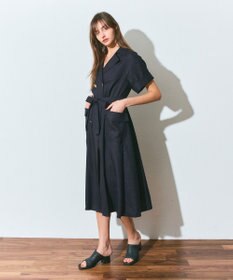 GRACE CONTINENTAL リネンタッチミリタリードレス