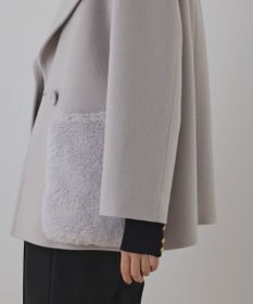 GRACE CONTINENTAL ファーポケットピーコート