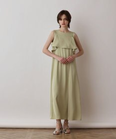 GRACE CONTINENTAL サテンレイヤードワンピース