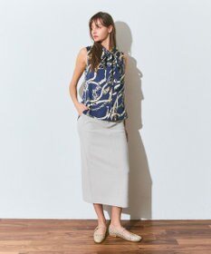 GRACE CONTINENTAL チェーンプリントボウタイブラウス