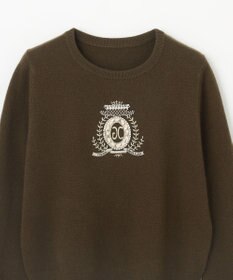 GRACE CONTINENTAL エンブレム刺繍ニットトップ