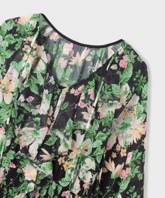 GRACE CONTINENTAL フラワープリントカフタンドレス