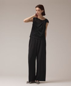 GRACE CONTINENTAL サテンワイドパンツ ブラック