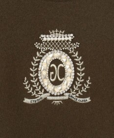 GRACE CONTINENTAL エンブレム刺繍ニットトップ