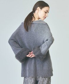 GRACE CONTINENTAL フェザースリーブニットトップ