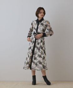 GRACE CONTINENTAL チュールコードレースワンピース