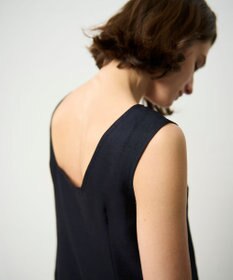 GRACE CONTINENTAL リネンタッチ配色ワンピース