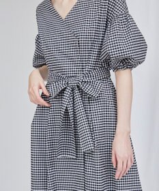 GRACE CONTINENTAL チェックタフタワンピース