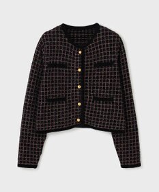 GRACE CONTINENTAL ツイードニットカーディガン