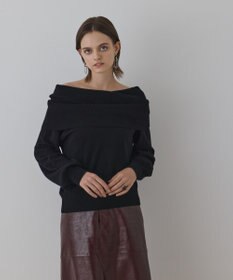 GRACE CONTINENTAL ウールオフショルニットトップ