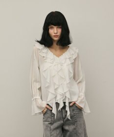 GRACE CONTINENTAL フリルブラウス