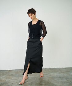 GRACE CONTINENTAL メッシュニットカーディガン