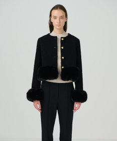 GRACE CONTINENTAL ツイードコンビジャケット