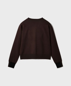 GRACE CONTINENTAL バイカラーロゴニットカーディガン