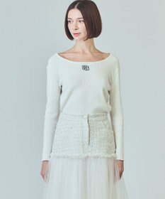 ロゴ刺繍リブトップ / GRACE CONTINENTAL | GRACE CONTINENTAL