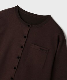 GRACE CONTINENTAL バイカラーロゴニットカーディガン