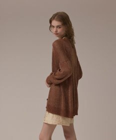 GRACE CONTINENTAL ラメルーズニットカーディガン