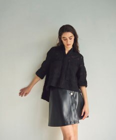 GRACE CONTINENTAL フェイクレザーミニスカート