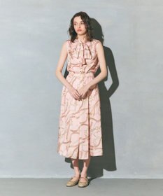 GRACE CONTINENTAL チェーンプリントタックキュロット