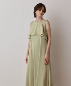 GRACE CONTINENTAL サテンレイヤードワンピース