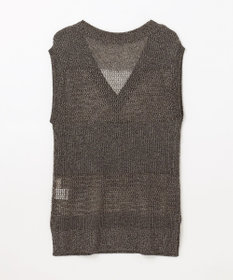 GRACE CONTINENTAL ラメメッシュニットトップ