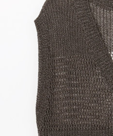 GRACE CONTINENTAL ラメメッシュニットトップ