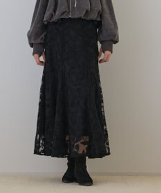 GRACE CONTINENTAL エンブロイダリーフレアスカート