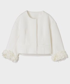 GRACE CONTINENTAL フラワーチュール切替ジャケット