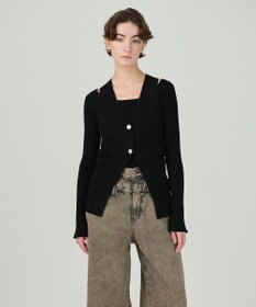 GRACE CONTINENTAL リブニットベスト