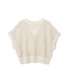 GRACE CONTINENTAL メッシュVネックニットトップ