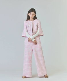 GRACE CONTINENTAL チェックツイードサロペット