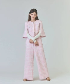 GRACE CONTINENTAL チェックツイードサロペット