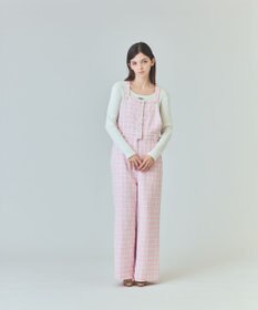 GRACE CONTINENTAL チェックツイードサロペット