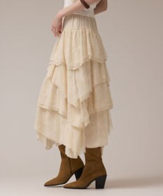 GRACE CONTINENTAL レースコンビティアードスカート