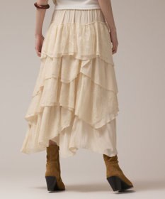 GRACE CONTINENTAL レースコンビティアードスカート