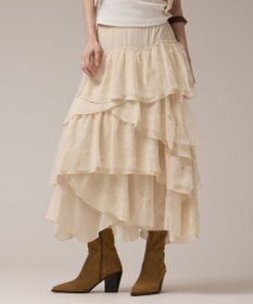 GRACE CONTINENTAL レースコンビティアードスカート