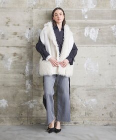 GRACE CONTINENTAL 【LOU ANDREA】フェイクポケットジレ ホワイト