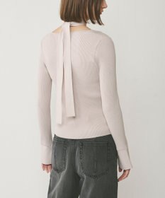 GRACE CONTINENTAL ボウタイリブニットトップ