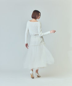 GRACE CONTINENTAL ロゴ刺繍リブトップ