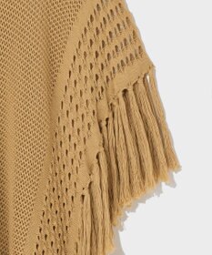 GRACE CONTINENTAL ニットフリンジケープ