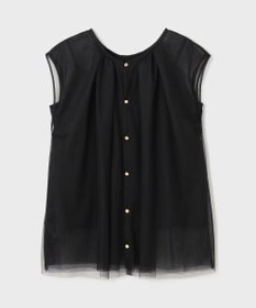 GRACE CONTINENTAL チュールタックノースリーブ