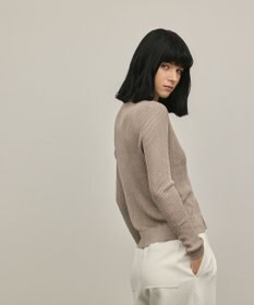 GRACE CONTINENTAL ハイゲージラメニットカーディガン