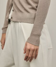 GRACE CONTINENTAL ハイゲージラメニットカーディガン