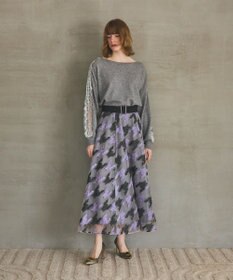 GRACE CONTINENTAL レーススリーブトップ