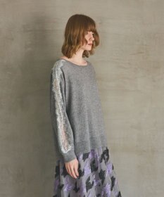 GRACE CONTINENTAL レーススリーブトップ