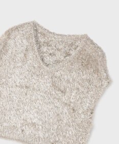 GRACE CONTINENTAL ラメフェザーベスト