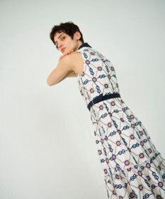 GRACE CONTINENTAL マリン刺繍チュールワンピース